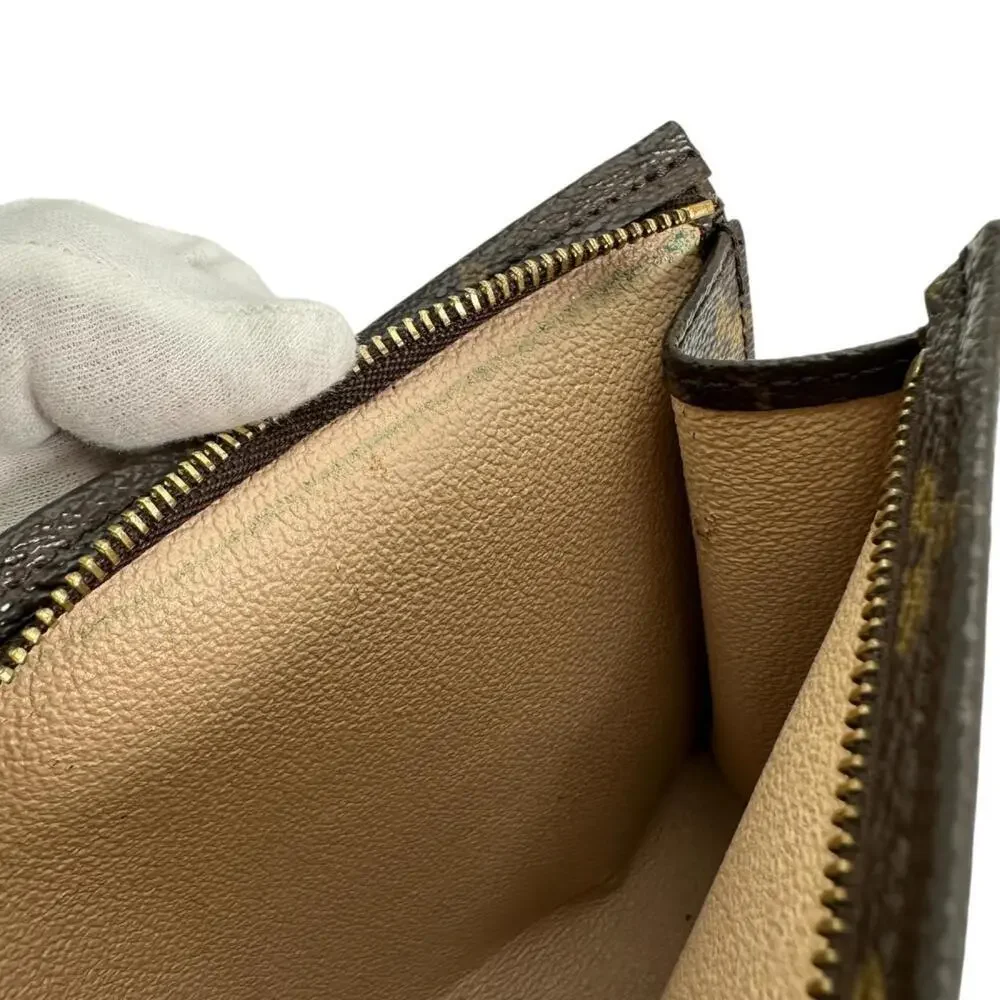 LOUIS VUITTON Brown Monogram Canvas Pochette Pouch